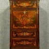 Pamono Ladys Secretary in Noble Wood Marquetry Depicting Floral Scrolls and Vase Best