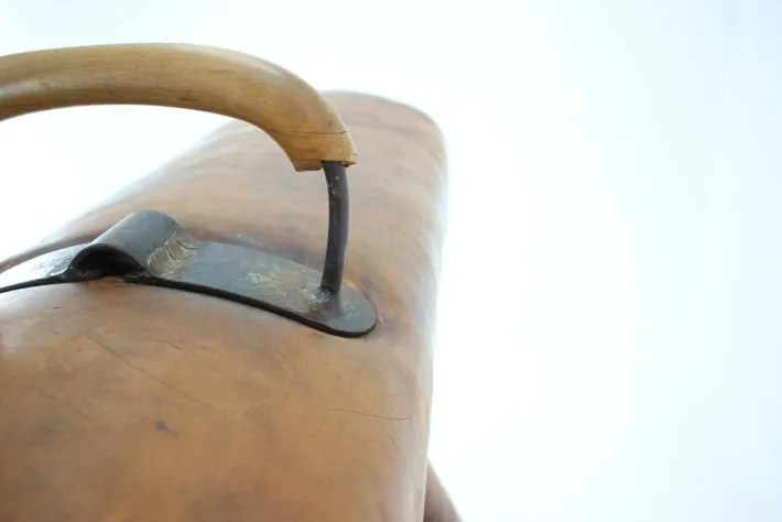 Pamono Large Adjustable Gymnastic Leather Pommel Horse, 1950s Hot