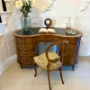 Pamono Large Antique Edwardian Inlaid Mahogany Freestanding Kidney Shaped Desk, 1900s Discount