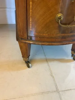 Pamono Large Antique Edwardian Inlaid Mahogany Freestanding Kidney Shaped Desk, 1900s Discount
