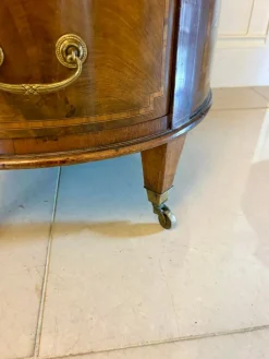 Pamono Large Antique Edwardian Inlaid Mahogany Freestanding Kidney Shaped Desk, 1900s Discount