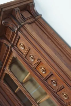 Pamono Large Antique German Pitch Pine Corner Apothecary Cabinet, 1900s Online