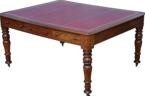 Pamono Large Antique Partner's Writing Desk, 1840s Hot