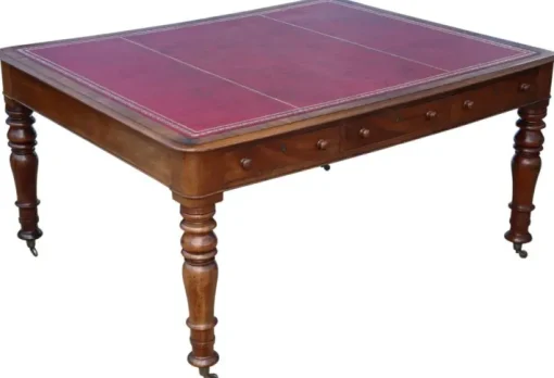 Pamono Large Antique Partner's Writing Desk, 1840s Hot