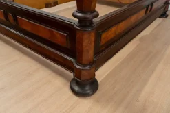 Pamono Large Antique Portuguese Romantic Bed, 19th Century Hot