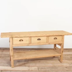 Pamono Large Antique Rustic Elm Console Table