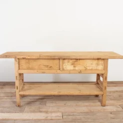 Pamono Large Antique Rustic Elm Console Table