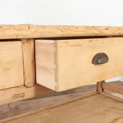 Pamono Large Antique Rustic Elm Console Table