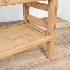 Pamono Large Antique Rustic Elm Console Table