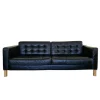 Pamono Large Art Deco Black Leather Sofa Online