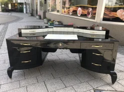 Pamono Large Art Deco Desk in in Lacquer & Black Parchment Leather by Assi D´asolo, Italy Online