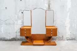 Pamono Large Art Deco French Dressing Table in Gilt Birch Root, 1920s Sale