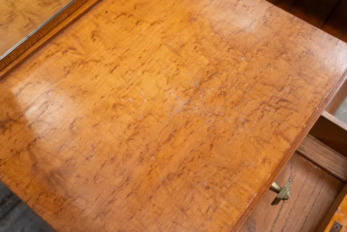 Pamono Large Art Deco French Dressing Table in Gilt Birch Root, 1920s Sale