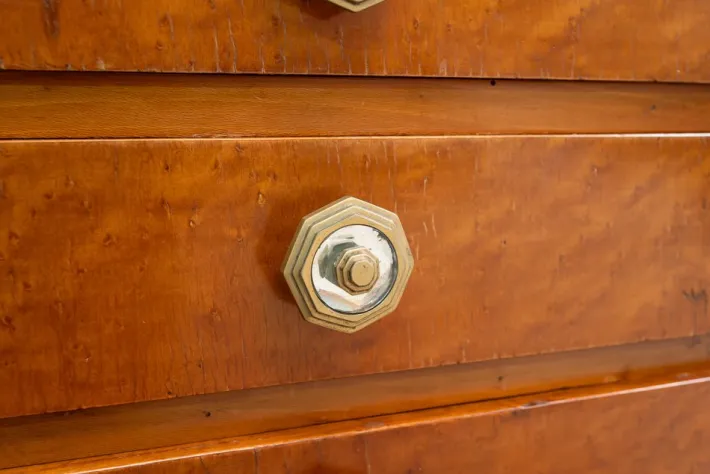 Pamono Large Art Deco French Dressing Table in Gilt Birch Root, 1920s Sale