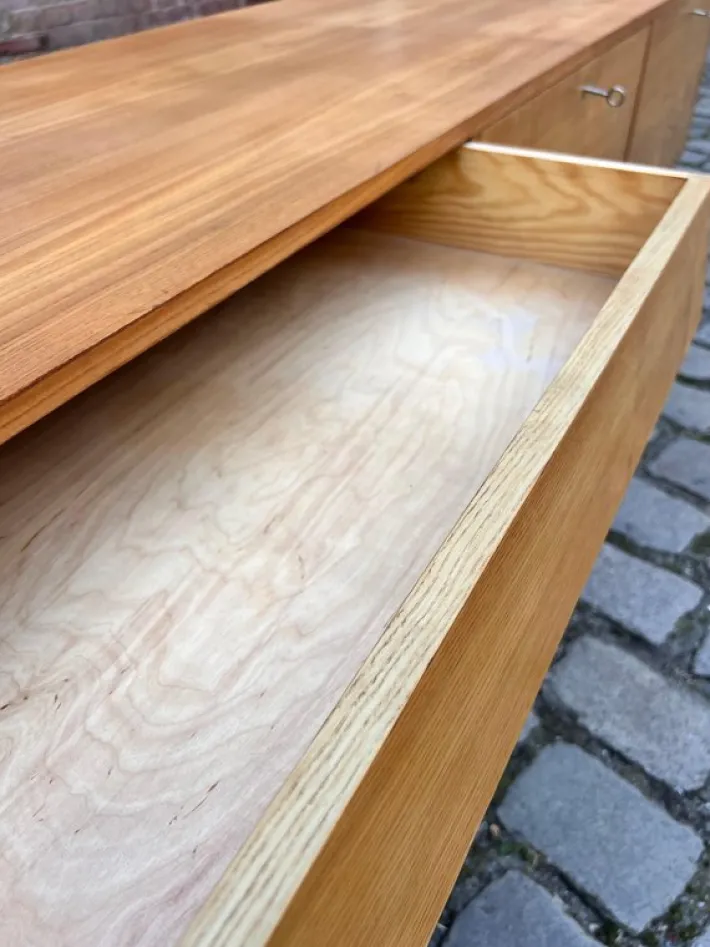 Pamono Large Ash Lowboard, 1970s New