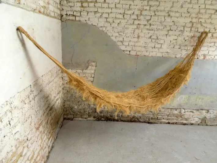 Pamono Large Banana Leaf and Sisal Hammock, 1970s Best