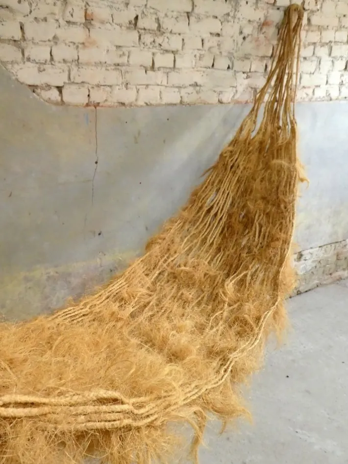 Pamono Large Banana Leaf and Sisal Hammock, 1970s Best