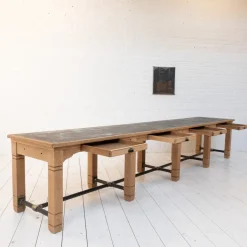 Pamono Large Banque De France Sorting Table, 1920