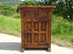 Pamono Large Bedside Table in Oak, 1950s