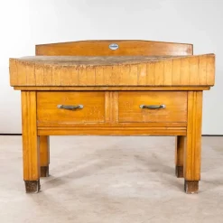 Pamono Large Belgian Butchers Workstation, 1950s Outlet