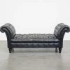 Pamono Large Black Chesterfield Daybed in Cowhide Best