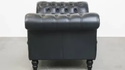 Pamono Large Black Chesterfield Daybed in Cowhide Best