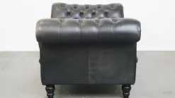 Pamono Large Black Chesterfield Daybed in Cowhide Best
