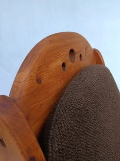 Pamono Large Brutalist Pine Rocking Chair from Wasa, 1987 Discount