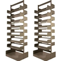 Pamono Large Congress Bookcases by Lips Vago for Leon Phillips, 1960s, Set of 2 New