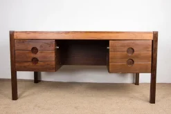 Pamono Large Danish Executive Desk in Rosewood by Christian Linneberg, 1960 New