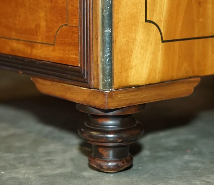 Pamono Large Double Sided Military Campaign Twin Pedestal Desk New