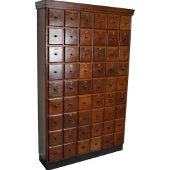 Pamono Large Dutch Oak Apothecary Cabinet, 1920s Hot