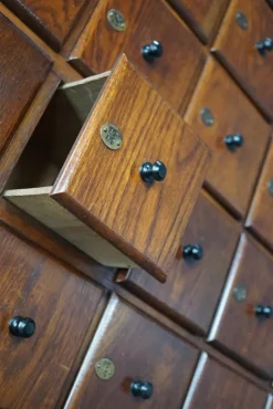 Pamono Large Dutch Oak Apothecary Cabinet, 1920s Hot