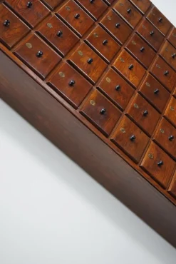 Pamono Large Dutch Oak Apothecary Cabinet, 1920s Hot