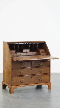 Pamono Large Early 19th Century English Oak Secretary with a Stepped Interior and Working Locks Online