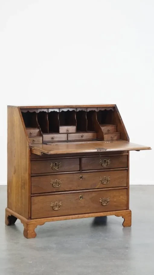 Pamono Large Early 19th Century English Oak Secretary with a Stepped Interior and Working Locks Online