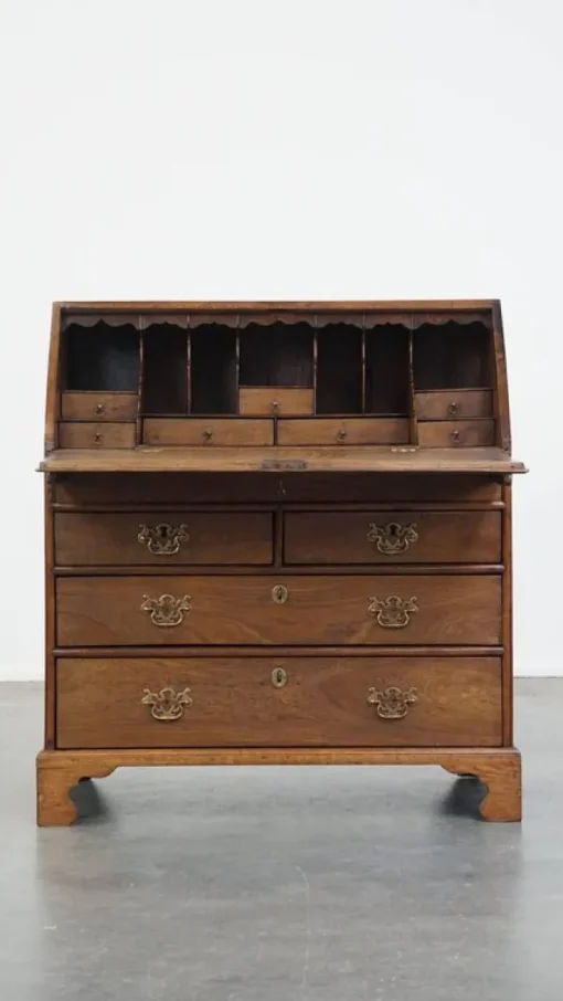 Pamono Large Early 19th Century English Oak Secretary with a Stepped Interior and Working Locks Online