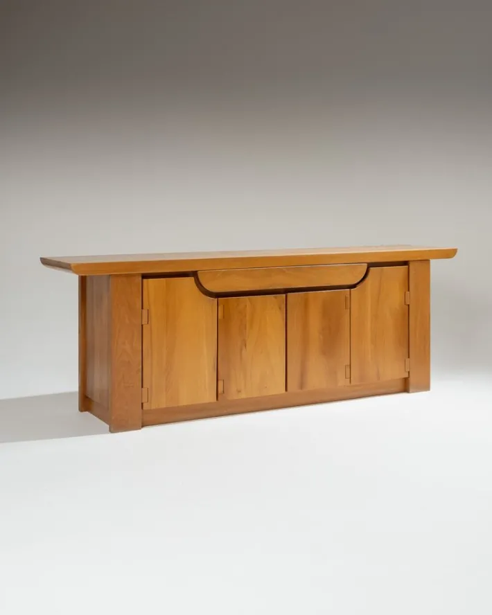 Pamono Large Elm Sideboard by Luigi Gorgoni for Roche Bobois, 1980s Clearance