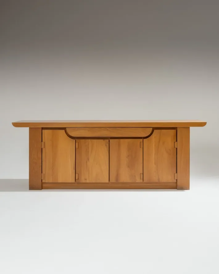 Pamono Large Elm Sideboard by Luigi Gorgoni for Roche Bobois, 1980s Clearance