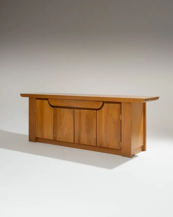 Pamono Large Elm Sideboard by Luigi Gorgoni for Roche Bobois, 1980s Clearance