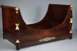 Pamono Large Empire Mahogany Boat Bed, 1800s
