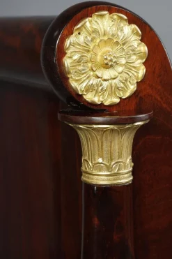 Pamono Large Empire Mahogany Boat Bed, 1800s