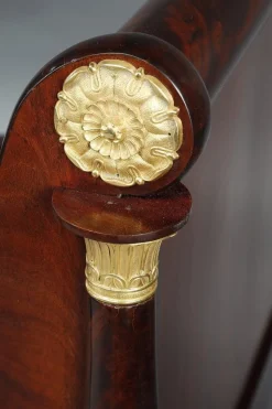 Pamono Large Empire Mahogany Boat Bed, 1800s