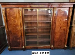 Pamono Large Empire Style Mahogany Bookcase, 1930s Online