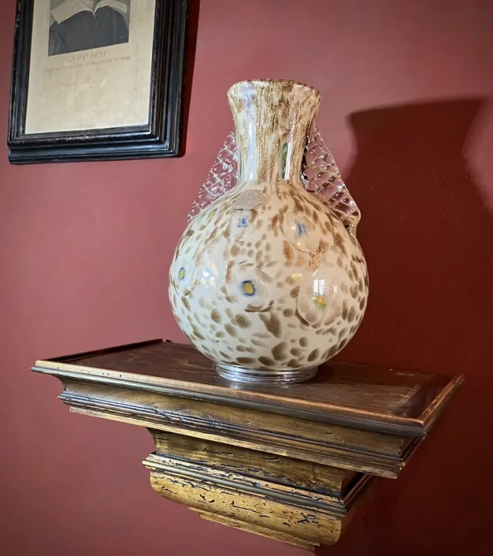 Pamono Large English Carved Oak Wall Brackets with Brass Mounts, Set of 2 New