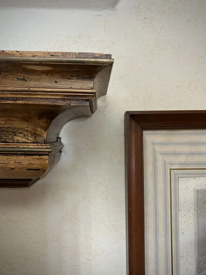 Pamono Large English Carved Oak Wall Brackets with Brass Mounts, Set of 2 New