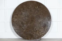 Pamono Large English Circular Marble Top Wrought Iron Table, 1950s Outlet
