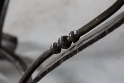 Pamono Large English Circular Marble Top Wrought Iron Table, 1950s Outlet