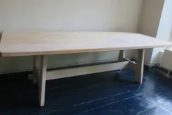 Pamono Large Farmhouse Dining Table in Limed Oak, 1940s-1950s Clearance