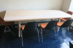 Pamono Large Farmhouse Dining Table in Limed Oak, 1940s-1950s Clearance